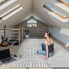 Lahome Abstract Washable Rugs Non Slip Soft Living Room Rugs Ultra-Thin Rainbow Bedroom Rug Non Skid Rug Backing Accent Carpet for Room Office - 2 of 4