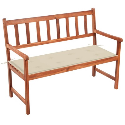 vidaXL Patio Bench with Cushion 47.2" Solid Acacia Wood