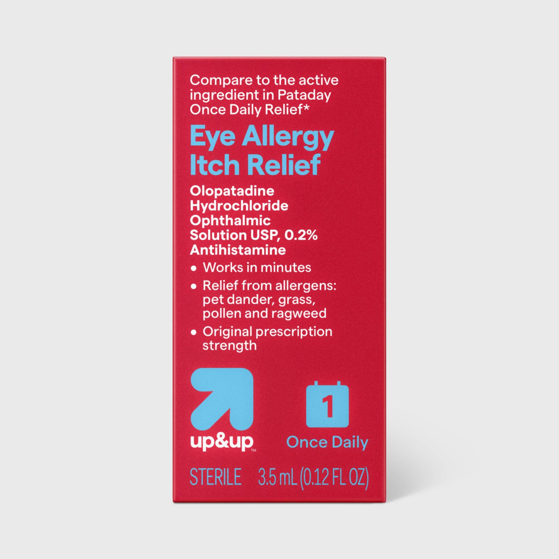 Once Daily Eye Allergy Itch Relief 0.2% Antihistamine Drops - 0.12 fl oz - up&up™