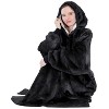 PAVILIA Faux Shearling Wearable Blanket Hoodie, Cozy Oversized Hooded Sweatshirt Adults, Warm Fleece Big Pocket - 2 of 4