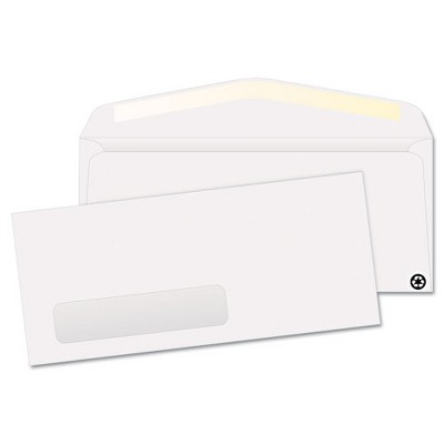 Quality Park Address-Window Security-Tint Envelope, #10, Commercial Flap, Gummed Closure, 4.13 x 9.5, White, 500/Box