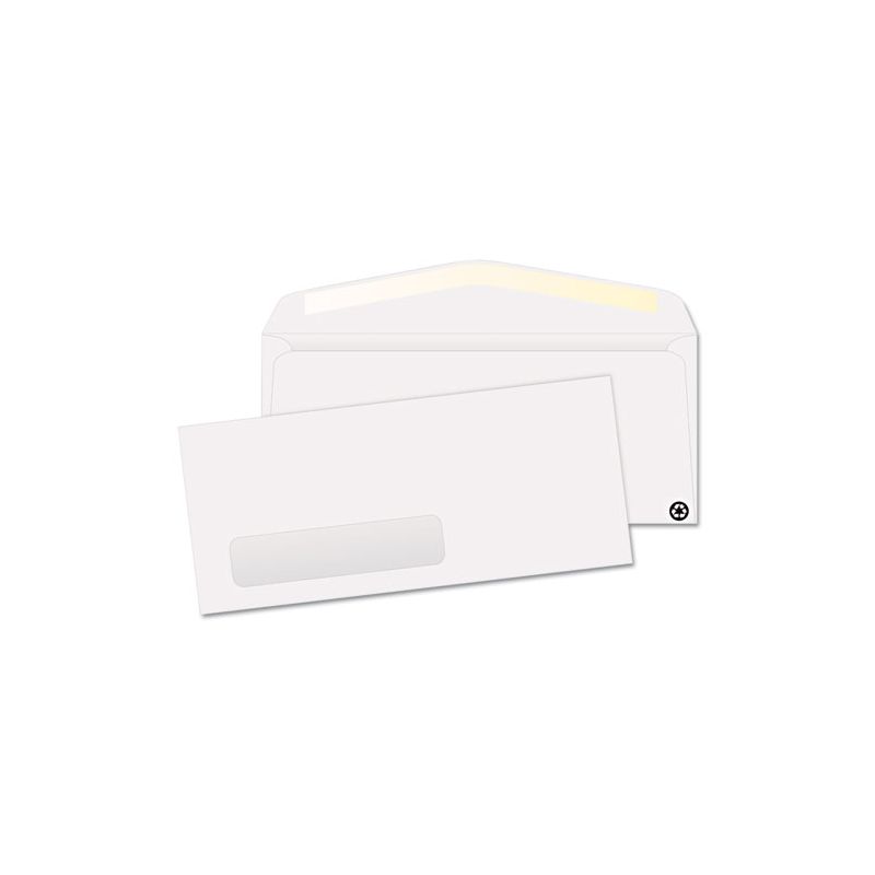 Quality Park Address-Window Security-Tint Envelope, #10, Commercial Flap, Gummed Closure, 4.13 x 9.5, White, 500/Box, 1 of 2