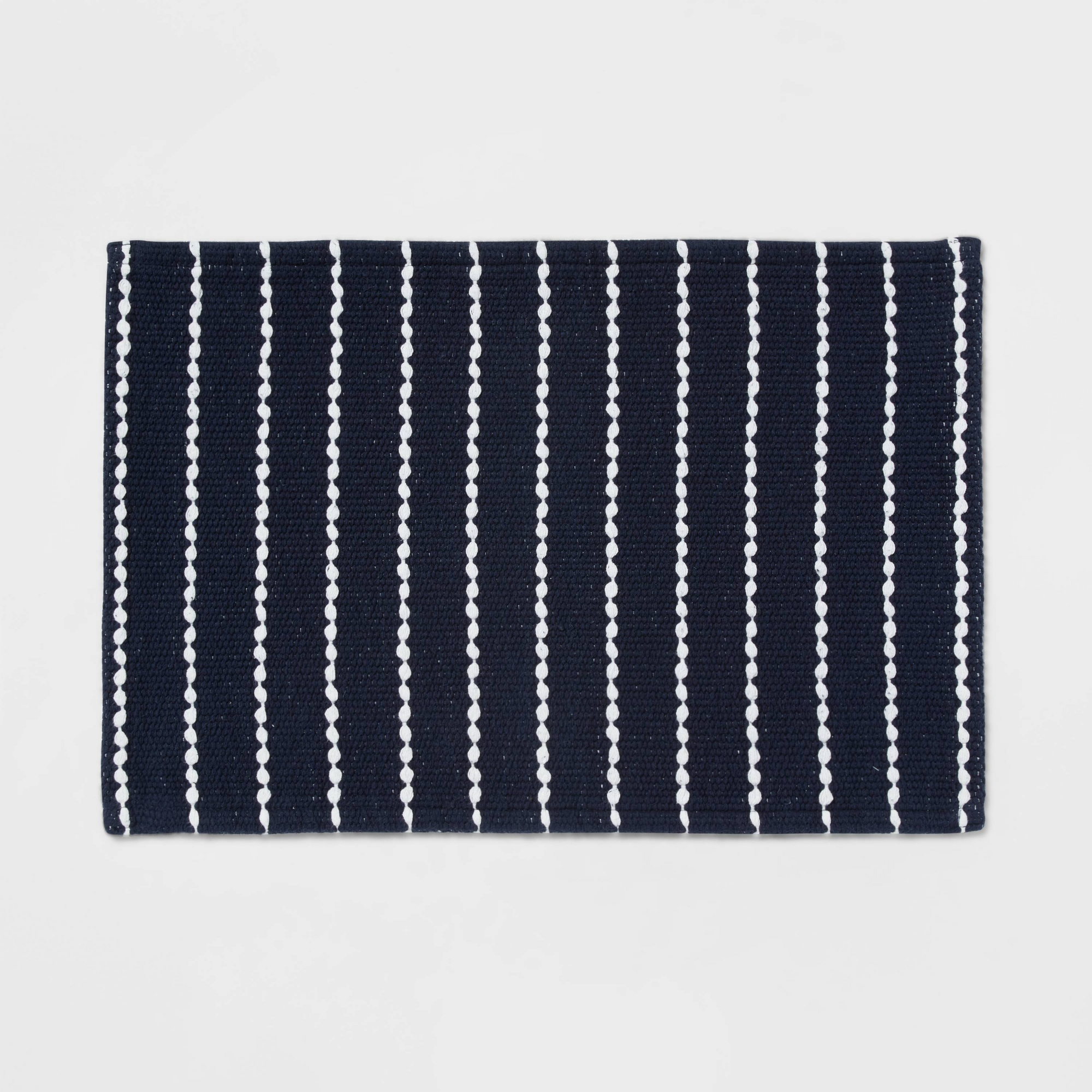20"x30" Performance Plus Bath Rug Striped Navy - Threshold™