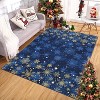 Christmas Snowflake Area Rug Xmas Washable Hallway Long Rugs Non Slip Low Pile Kitchen Carpet Indoor Floor Cover For Bedroom Living Room Dining Room - 2 of 4