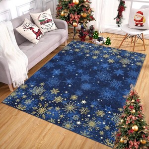 Christmas Rugs 2x3 Washable Area Rug Small Indoor Throw Rugs Xmas Decorative Rug Non-Slip - 1 of 4