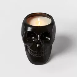 38oz Black Ghost Train Ceramic Skull Figural 2-Wick Candle - Hyde & EEK! Boutique™