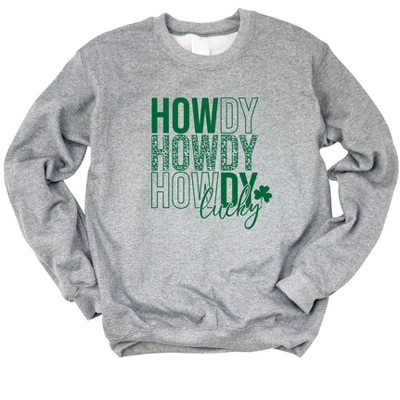Simply Sage Market Women's Graphic Sweatshirt Leopard Howdy Lucky