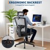 Ergonomic High-Back Office Chair with Adjustable Lumbar Support, Headrest & Rocking Function, Breathable Mesh for Home and Office - 4 of 4