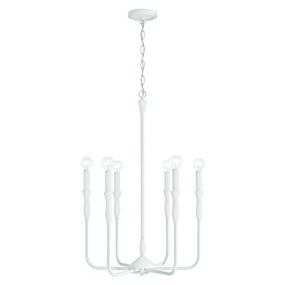 Capital Lighting Paloma 6 - Light Chandelier in  Textured White