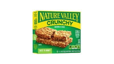 Nature Valley Crunchy Granola Bar, Oats 'N Honey, 12 Bars, 8.94 oz