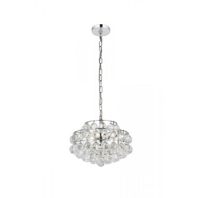 Elegant Lighting Savannah 14 inch pendant in chrome