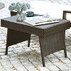 Tangkula Outdoor Wicker Table Patio Rattan Coffee Table Side Table Steel Frame - 2 of 4