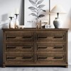 Jojoka Farmhouse 6 Drawer Dresser for Bedroom,55” Rustic Wood Chest of Drawers for Living Room - 3 of 4