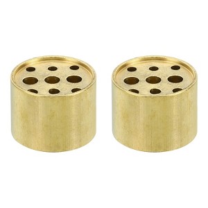 Unique Bargains Yoga Spa Home Office Brass Burner Stick Incense Holders with 9 Holes 2 Pcs Gold - 1 of 4