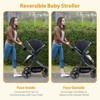 3-in-1 Reversible Baby Stroller, High Landscape Foldable Pushchair with Adjustable Backrest, Canopy & Foot Cover - 3 of 4