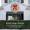 Best Choice Products Artificial Pre-Lit Flocked Fir Christmas Wreath Décor w/ Red Bow, LED Lights, Tips, Plug-In - 2 of 4