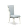 East West Furniture, Set of 2 - Dining Chair Upholstered Chair Includes Linen White Hardwood Structure - 3 of 4