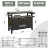 NicBex 1 Drawer Rolling Kitchen Island Cart with 2 Open Shelves,Kitchen Island on Wheels with Storage,Island Table for Kitchen - 3 of 4