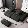 KWPZQEB Modular Sectional Sofa, Comfy Cloud Couch with Movable Ottoman & Pillows, Oversized Chenille Modular Sofa for Living Room - 4 of 4