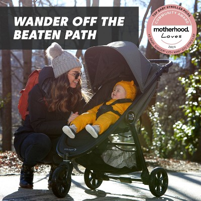 Black All-Terrain Single Stroller with Adjustable Handlebar
