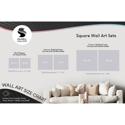 Country Blue Floral Bouquet Canvas Wall Art Set