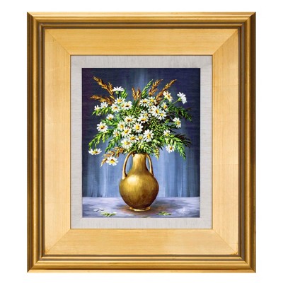 Elegant Gold Wood Frame with Linen Liner, 15x15 Inches
