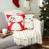 Juvale 6 Pack Holiday Throw Pillow Covers, Merry Christmas, Happy New Year, Seasons Tidings, 18x18 - 2 of 4