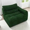 Vynxaria Bean Bag Seats - Emerald Green Floor Lounger with Right Armrest, Modern Ergonomic Sofa Chair for Living Spaces - 3 of 4