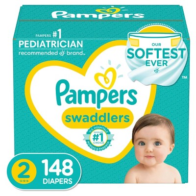 Image of Pampers Swaddlers Diapers Enormous Pack - Size 2 - 148ct