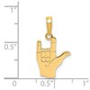 Black Bow Jewelry 14k Yellow Gold I Love You Hand/Sign Language Pendant, 12mm - 4 of 4