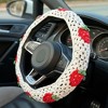 Anna-Kaci 3-Piece Crochet Car Steering Wheel and Seat Belt Cover Set - 4 of 4