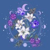 Women's Lost Gods Floral Moon Racerback Tank Top - 2 of 4