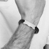 Black Bow Jewelry 13mm Stainless Steel Braided Black Leather I.D. Bracelet, 8.5 Inch - 3 of 4
