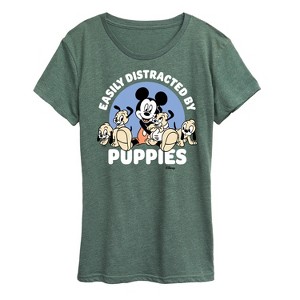 Women's - Disney Classics - Easily Distracted By Puppies Short Sleeve Graphic T-Shirt - 1 of 4