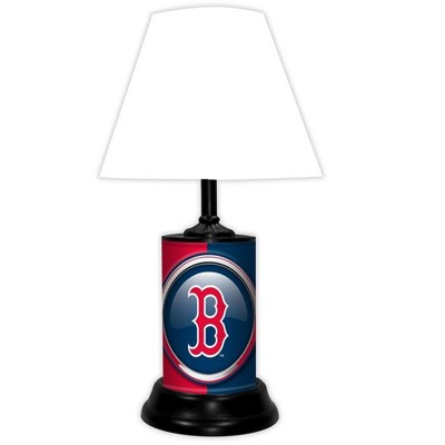 MLB 18-inch Desk/Table Lamp with Shade, with Team Logo, Boston Red Sox