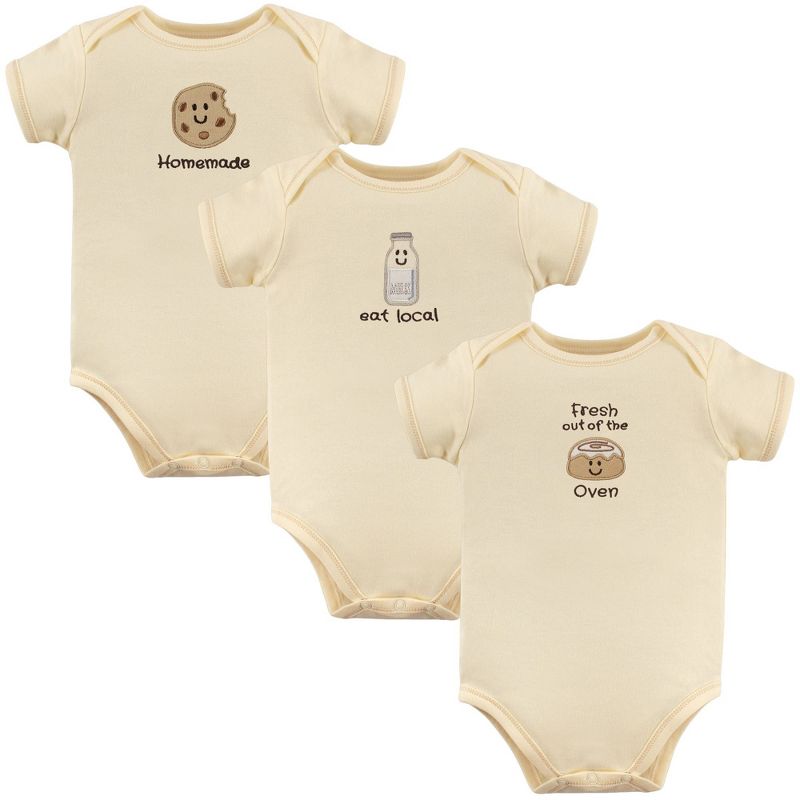 Touched by Nature Organic Cotton Bodysuits 3pk, Oven, 1 of 3