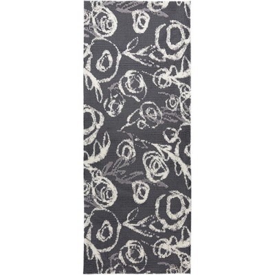 Simple Spaces Casual Nature Gray Runner Rug, 21" x 54" – Subtle Organic Pattern in Cool Neutrals for Hallways & Entryways