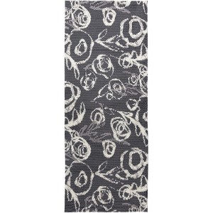 Simple Spaces Casual Nature Gray Runner Rug, 21" x 54" – Subtle Organic Pattern in Cool Neutrals for Hallways & Entryways - 1 of 3