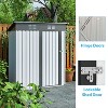Kelly All Weather Metal Tool Shed, Patio Storage Shed with Metal Foundation and Lockable Doors, Outdoor Storage Box - The Pop Home - 4 of 4