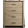 32" PU Paper Lamination Light Oak 4-Drawer dressers with Black Handles and Smooth-Gliding Drawer Tracks - 2 of 4