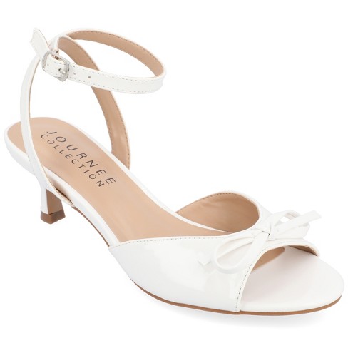 White shoes ankle clearance strap