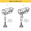 Auto Lifting Hoist 440LBS with 40FT Rope, Remote Control Winch with Alloy Steel Hooks and Fixing Ring for Garage, Heavy Duty Lifting Equipment 110V - 3 of 4