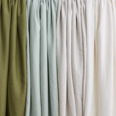 Sand Linen Euro Pillow Sham Set with Back Envelope Closure