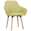 vidaXL Dining Chairs 2 pcs Green Fabric - 2 of 4