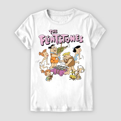 Girls' The Flinstones Short Sleeve Graphic T-Shirt - White