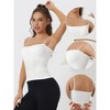 Allegra K Women's Spaghetti Strap Build in Bra Padded Sleeveless Tank Tops - 3 of 4