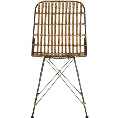 Transitional Windsor Low Slat Side Chair in Natural Brown Wash