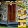 VEVOR Handrails for Outdoor Steps,Fit 1 or 2 Steps Outdoor Stair Railing,Single Post Wrought Iron Handrail,Transitional Porch Railings with Base,Gray - 3 of 4