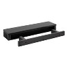 Kate & Laurel All Things Decor Set of 2 Reid Ribbed Floating Shelves Black - 3 of 4