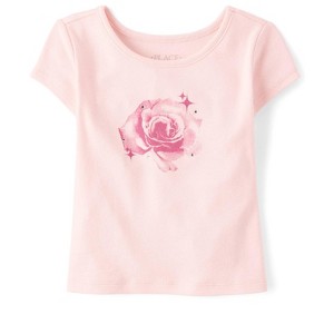 The Children's Place Girls Short Sleeve Embellished Graphic Baby Tee - 1 of 4